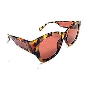 Vince Camuto Creamy Tortoise Red Square Cat Eyes Sunglasses
